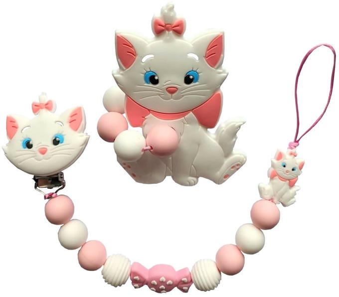 Siliconen Tutkoord & bijtring set - Aristokatten Marie