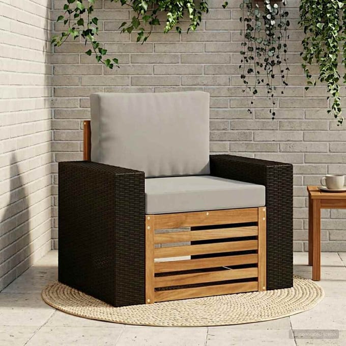vidaXL - Buiten - Midden - Sofa - Naturel