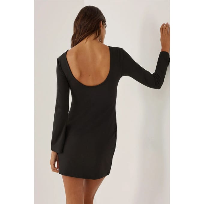 Bodycon Mini-jurk met Ruguitsnede