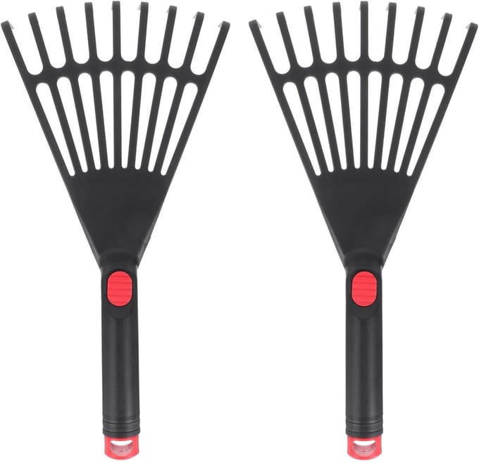 Handhark Set van 2 - Ergonomische Tuinwerktools voor Bladeren, Grondbewerking en Mulchen