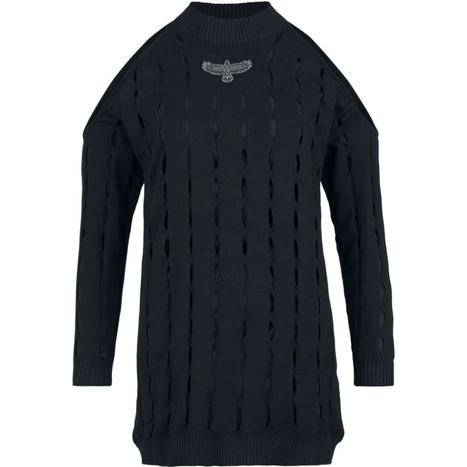 Black Premium by EMP Gebreide trui - Essential cold shoulder Strickpullover - S tot L - voor Vrouwen - zwart