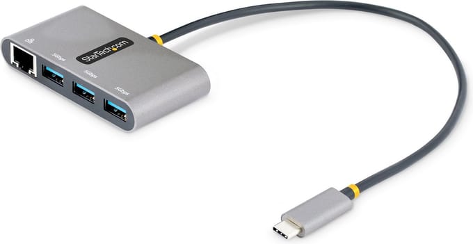 StarTech 3 poorts USB-C Hub met Ethernet - 3x USB-A 3.0 5Gbps