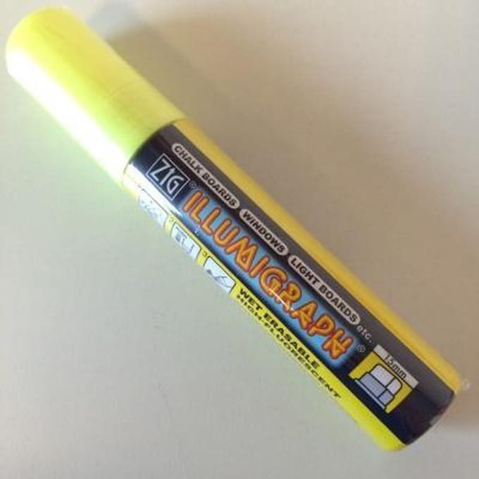 ZIG Illumigraph PMA-720 - Krijtmarker - Geel