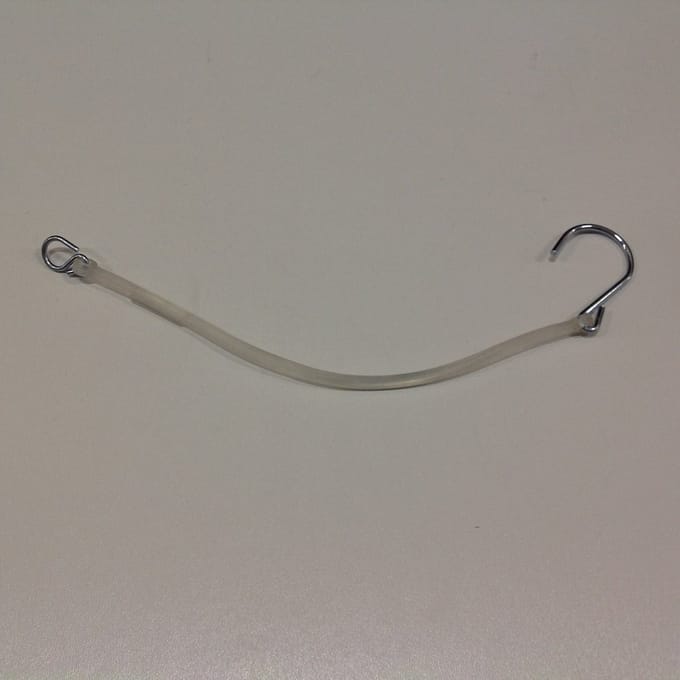 PVC veiligheid borgsnoer L=255 met S-haak