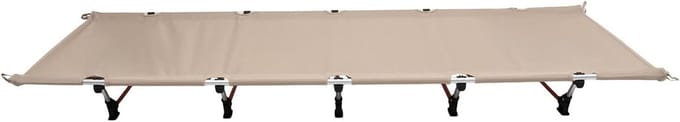 Opvouwbaar Slaapbed - Veldbed Kampeerbed - Buiten Ontspannen - Robuuste Aluminium Constructie - 190 x 65 cm - Bruin