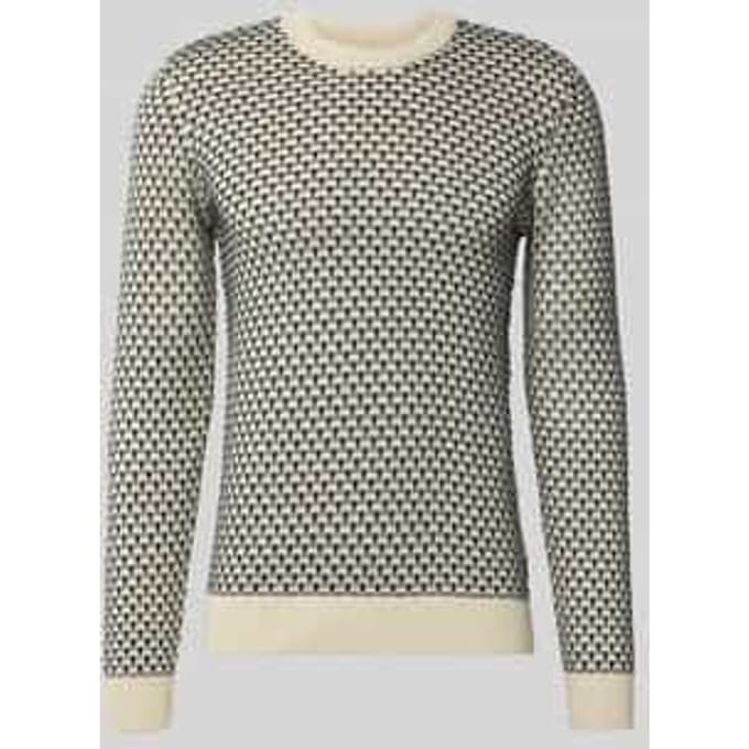Gebreide pullover met ronde hals, model 'DONG'