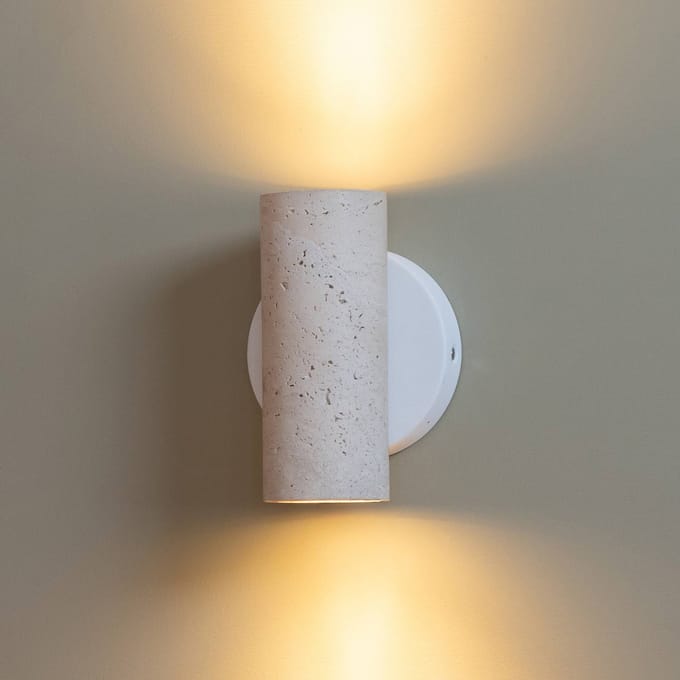 IT´S ABOUT ROMI IT'S ABOUT ROMI wandlamp Tivoli, wit, travertin, stekker