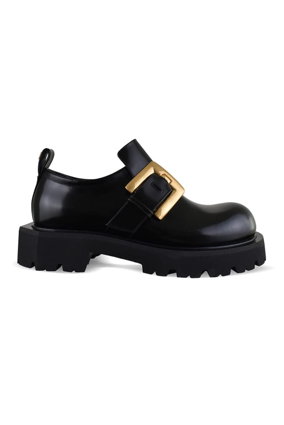 Balmain Anthem-loafers met glazuurlaag Zwart