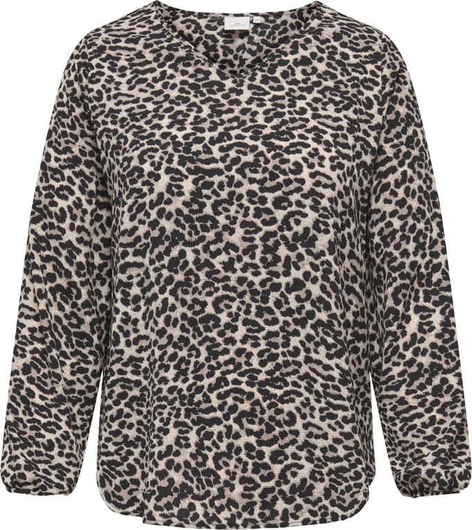 ONLY CARMAKOMA - CARVICA L/S V-NECK TOP WVN NOOS Dames Blouse