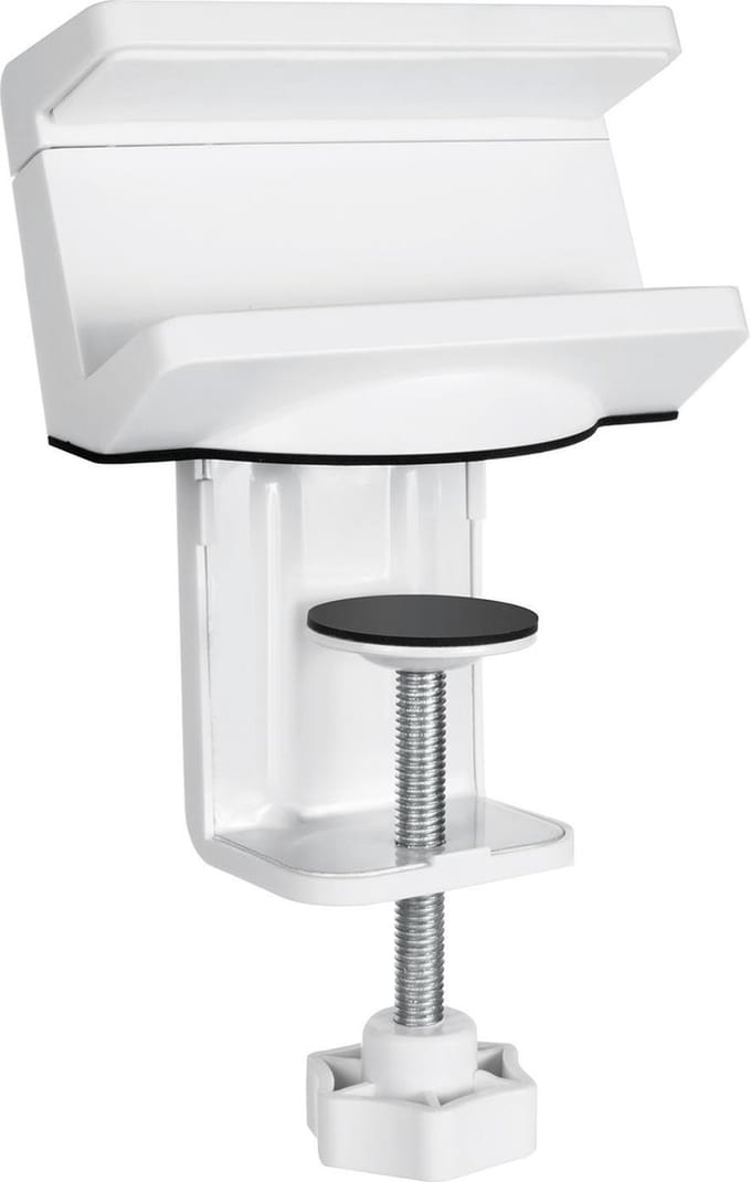 Universele stekkerdooshouder - bureau Maclean Brackets MC-808 wit