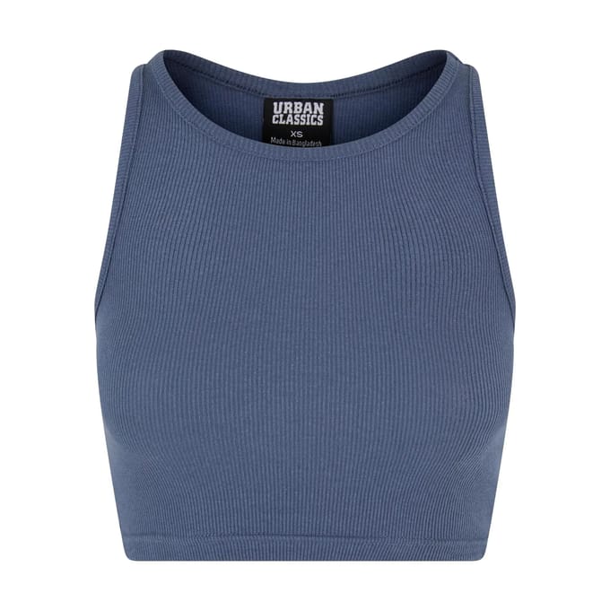 Urban Classics - Rib Crop top - XL - Blauw