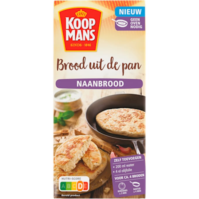 Brood uit de pan naanbrood bakmix