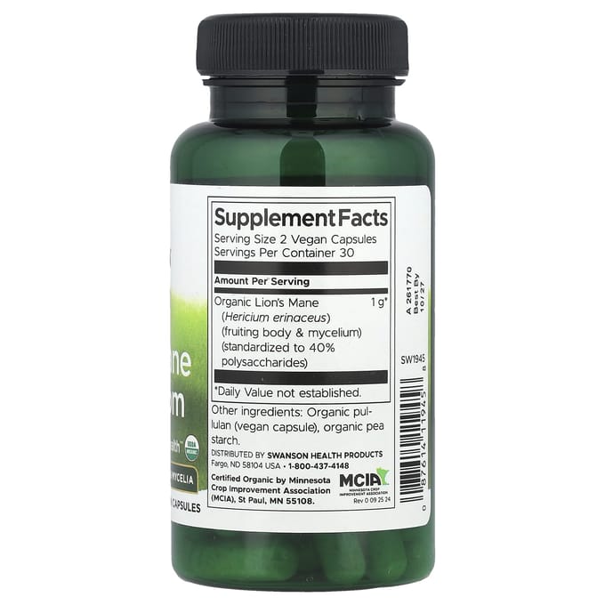 Champignon Corail de Cerf Bio, Capsules Végétales 60 (500mg par capsule)