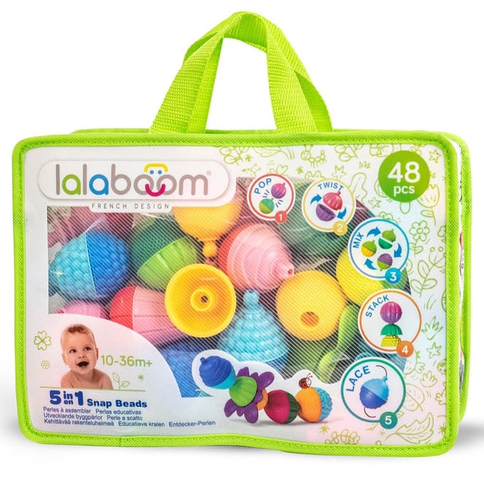 Lalaboom - Constructiespeelgoed - Educatieve kralen - Klik kralen