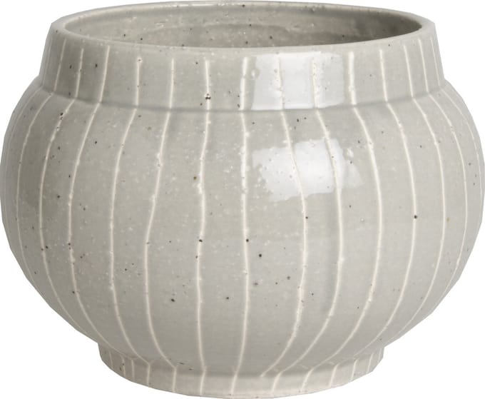 D&M Deco Bloempot Grijs D 9 cm H 6,5 cm Voordeelaanbod Per 2 Stuks