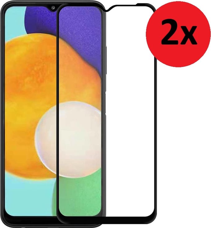 MoDo screenprotector Geschikt voor Samsung Galaxy A04 - Full Glas - 2 stuks