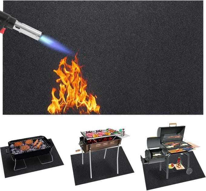 Vloermat voor BBQ | Hittebestendige Mat voor Grill en Barbecue Barbecue