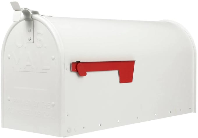 Amerikaanse brievenbus / US mailbox Admiral Wit Aluminium
