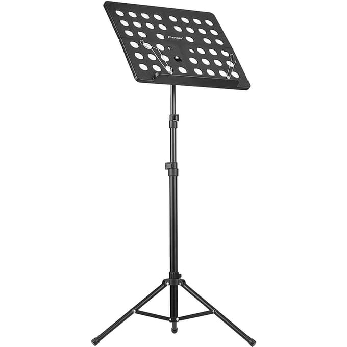 Flanger Opvouwbare Bladmuziek Partituur Statief Stand Houder Beugel Aluminiumlegering met zwart