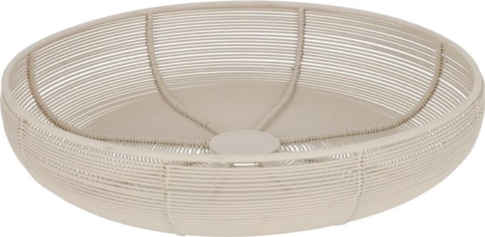JENS Living Fruitmand Pim - Draadmand - ø29 x 6.5 cm - Wit
