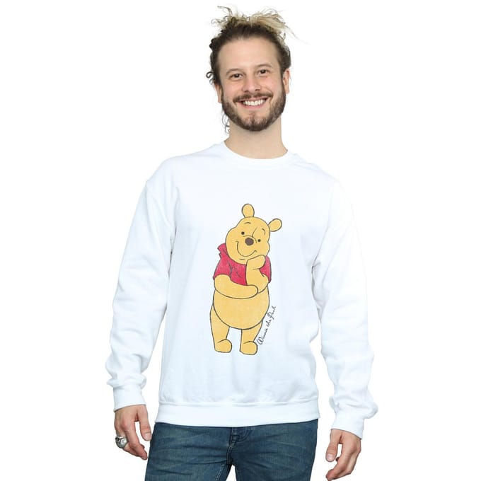 Disney Heren Winnie De Poeh Klassiek Poeh Sweatshirt (Wit)