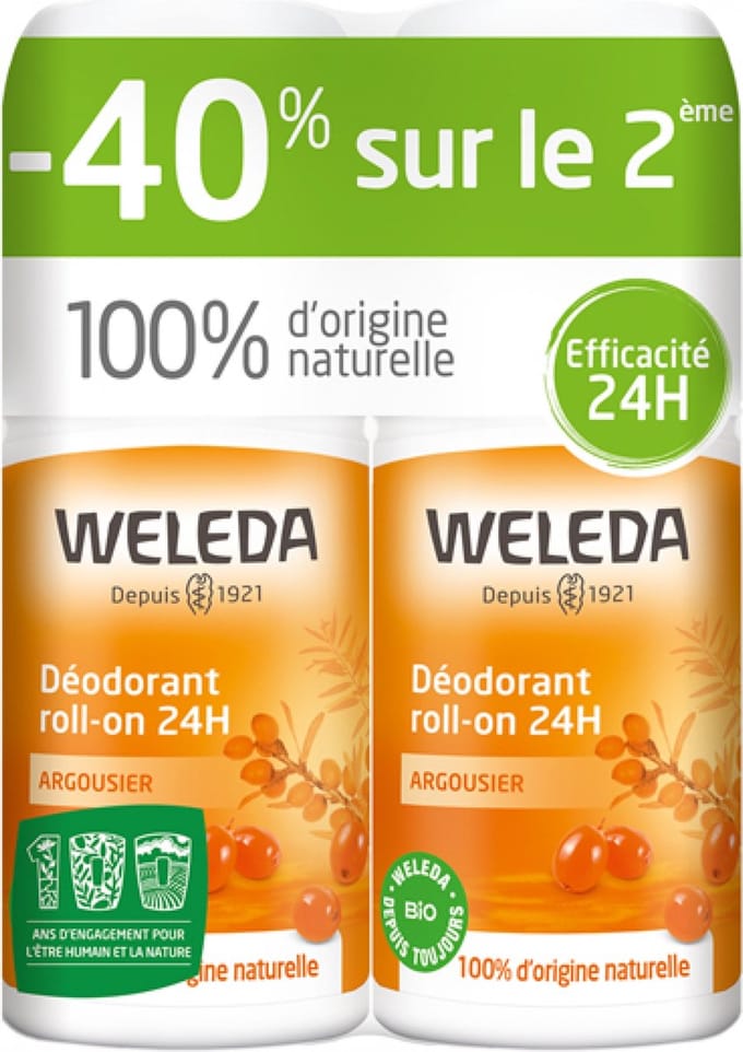 Weleda Deodorant Duindoorn Roll-on 24H Set van 2 x 50 ml