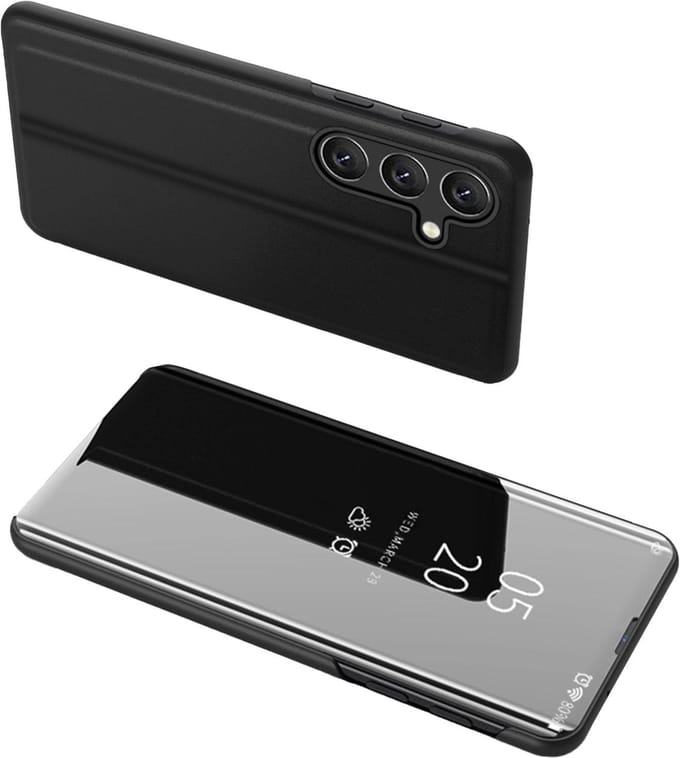 Hurtel Clear View Case Cover for Samsung Galaxy A24 4G Flip Cover Black