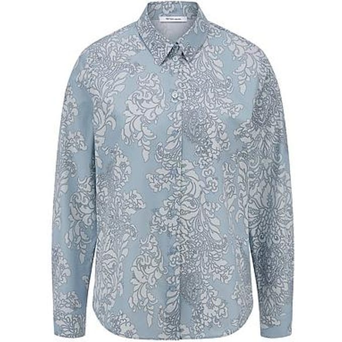 Blouse lange mouwen Van Peter Hahn blauw