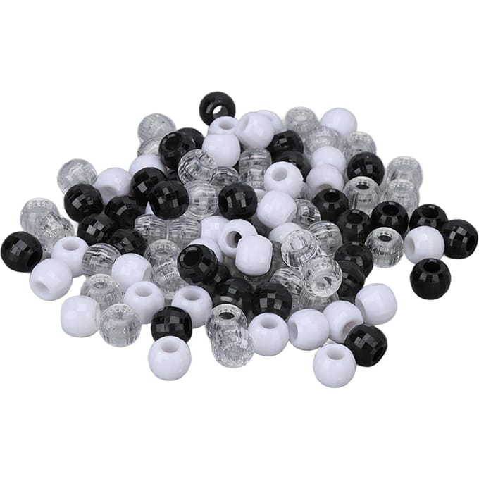 100 Stuks Haar Beads Plastic Transparant Haarextensie Link Beads voor DIY Haalvlechten Versieringen gray