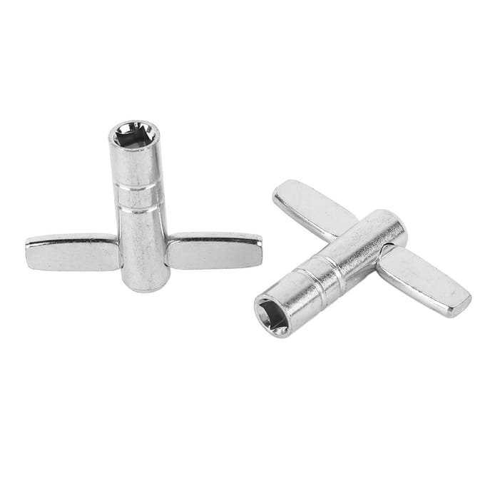 2 stuks Drumsleutel Metaal Multifunctioneel Draagbaar Eenvoudig te Bedienen Drumstemleutel Stemapparaat white