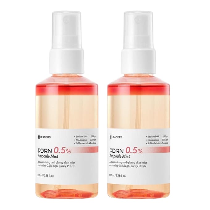 LEADERS PDRN 0,5% Fijne Ampul Mist Duo Set Hydraterend Stralend 100ml x 2