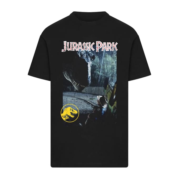 Merchcode Jurassic Park - TRex Heren Tshirt - S - Zwart