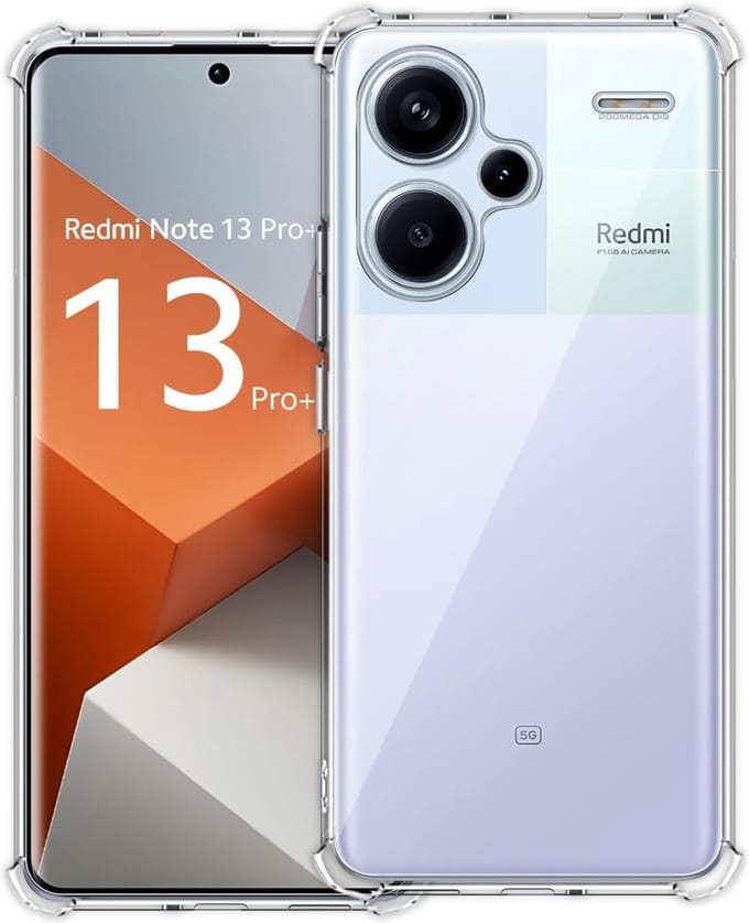 Hoesje voor Xiaomi Redmi Note 13 PRO PLUS 5G / Redmi Note 13 PRO+ 5G backcover Shockproof siliconen Transparant