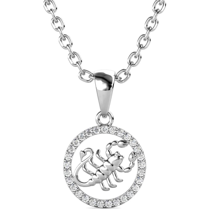 Schorpioen Zodiac Hangers - Zilver en Kristal
