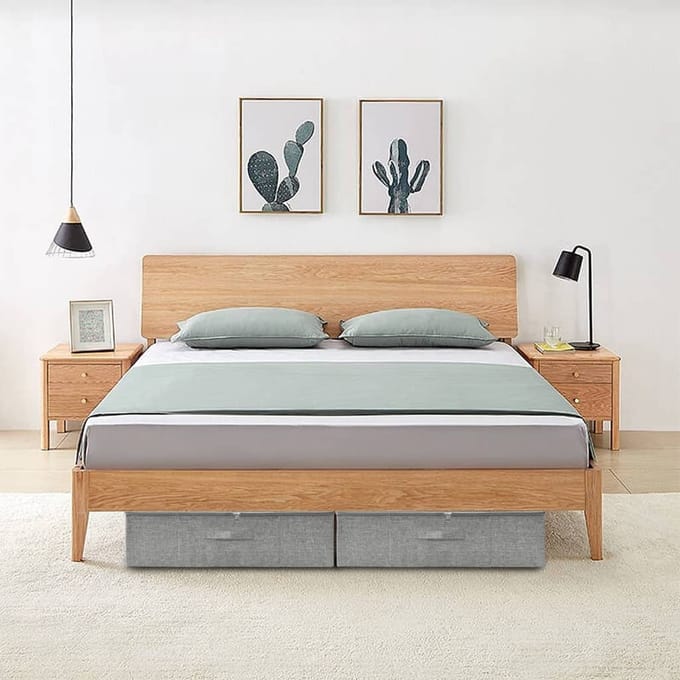 vidaXL - Opbergbox - 70x40x18 - cm - stof - grijs