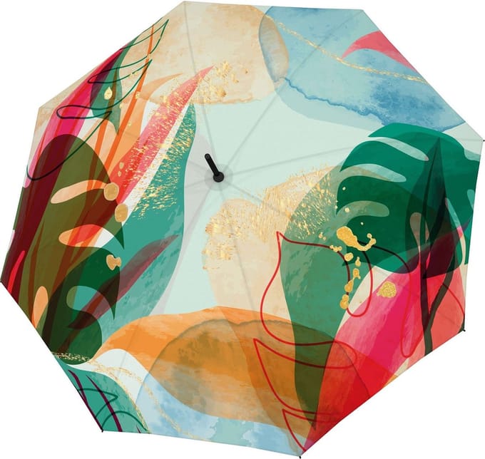 doppler paraplu Carbonsteel Long AC Printed Pattern Oasis veelkleurig