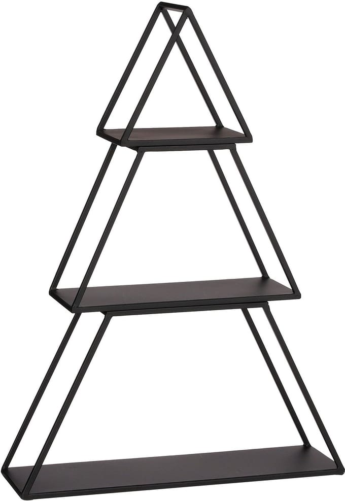 Mica Decorations Decoratie Etagère Boom - 3 laags - L50 x B14 x H71 cm - Metaal - Zwart