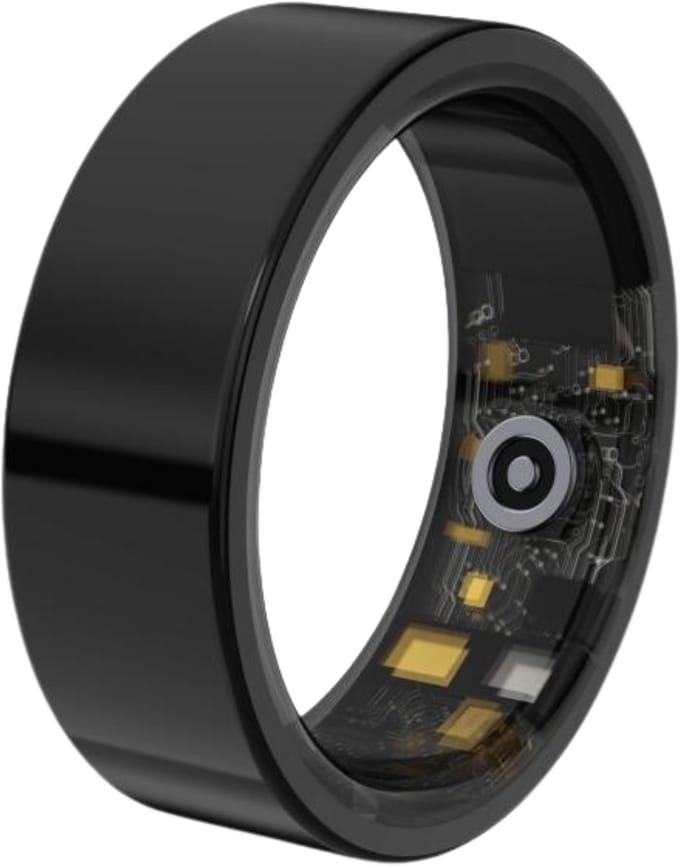 Lacardia Smart ring - Slimme ring - Zwart - Maat 9 - Beschikbaar voor android en IOS - Eigen app - Unisex voor Dames & Heren