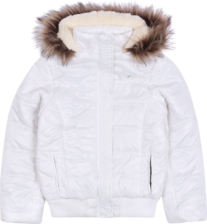 Witte geïsoleerde jas voor de herfst