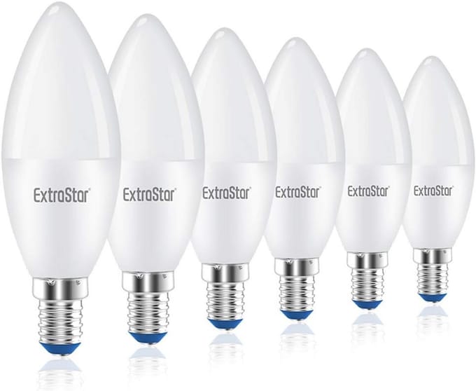 6x Ledlamp E14 8W Warm Wit (3000K) - Vervanger 64W Gloeilamp - Energiezuinig