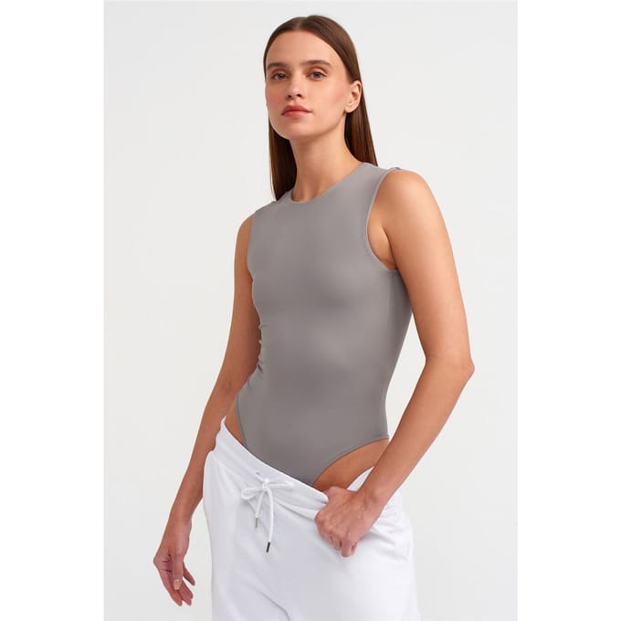 Naadloze Mouwloze Slim-fit Eendelig Pak