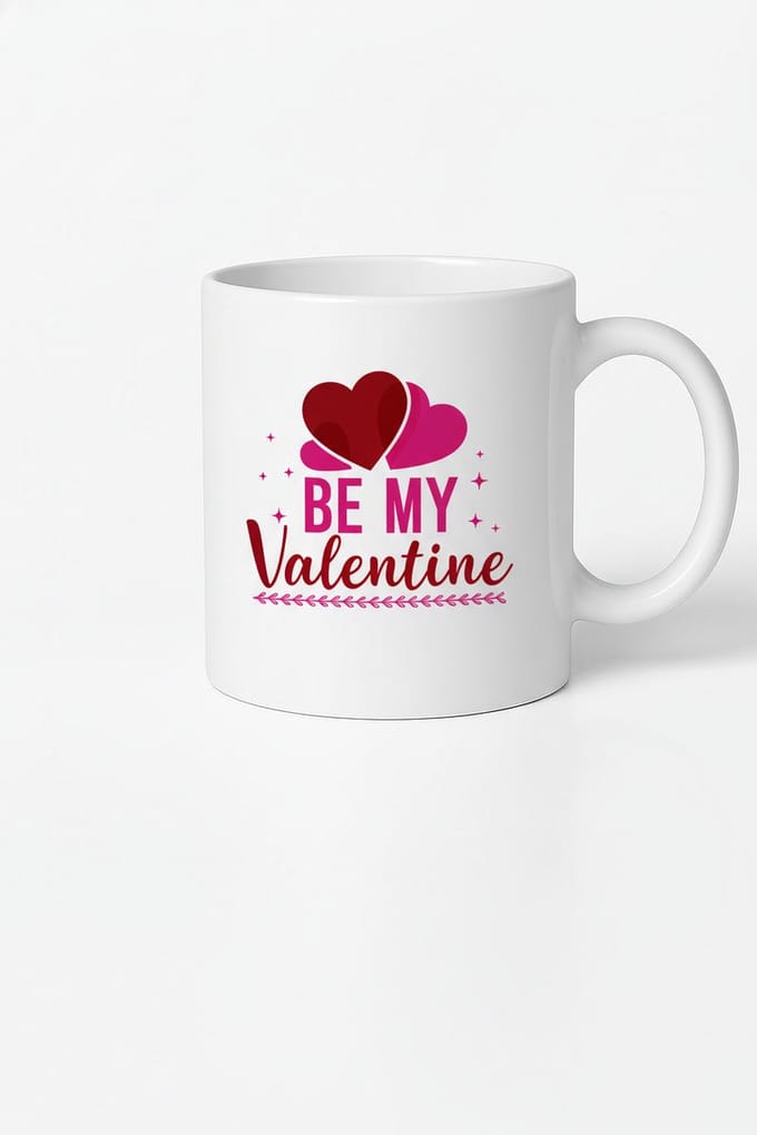Valentijn Mok 'Be My Valentine' met Harten | Romantisch Cadeau Liefde
