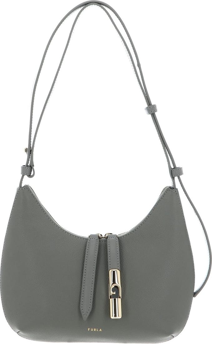 FURLA Leren Schoudertas Goccia Shoulder Bag Agave Lichtgroen