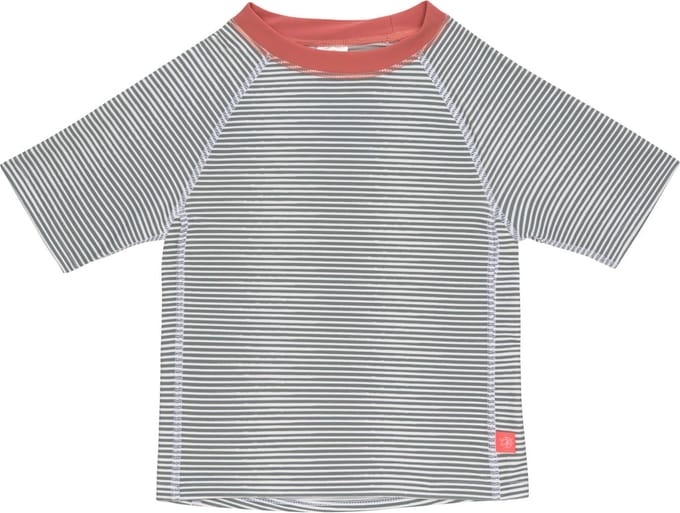 Lässig Splash & Fun Short Sleeve Rashguard - Striped coral 06 months