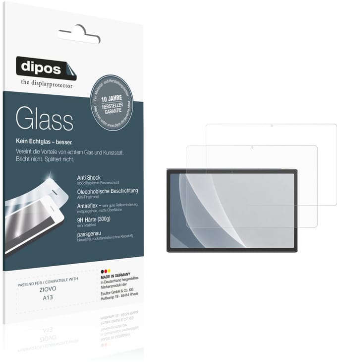 dipos – 2x Matte Pantserfolie geschikt voor ZIOVO A13 | 9H Screenprotector