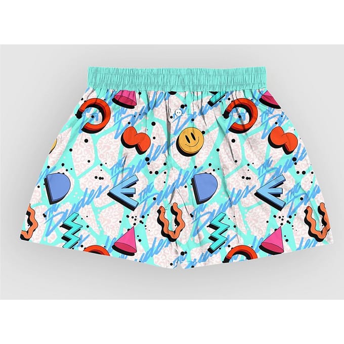 The Dudes Squiggle Pattern Light Boxershorts patroon