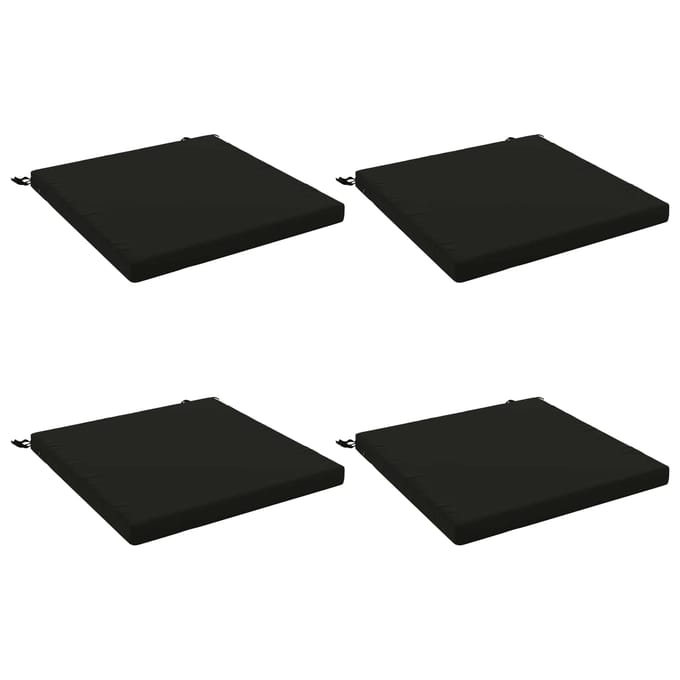 vidaXL - 4-Piece - Zitkussens - SOEST - 4 - st - 100% - Polyester - Zwart