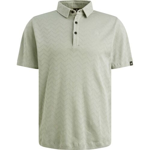 Polo Shirt Korte Mouw Vanguard Poloshirt Jacquard Jersey Groen