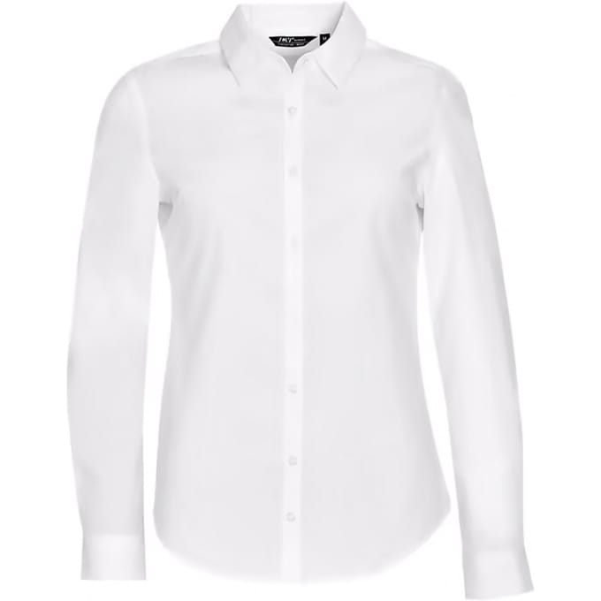 SOLS Dames/Dames Blake Stretch Shirt Met Lange Mouwen (Wit)