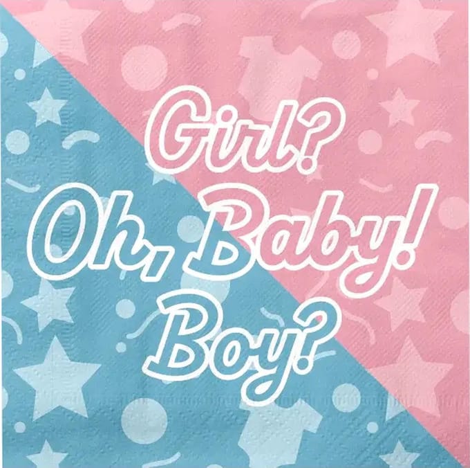 Paper Dreams Servetten Gender Reveal 33x33cm - 16st